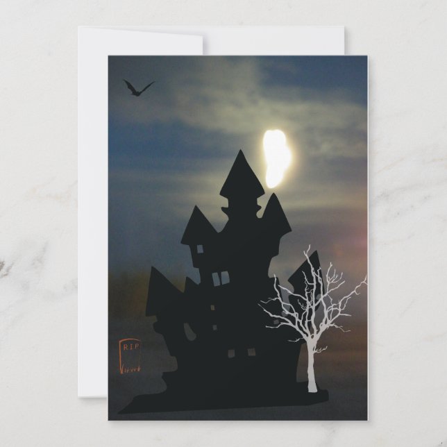 Haunted House Halloween Invitation (Front)