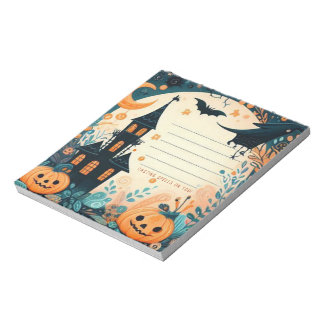 Haunted House Halloween Notepad