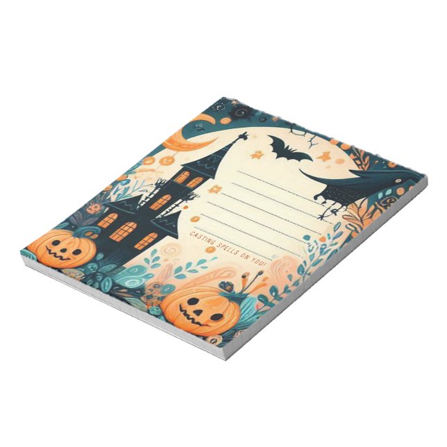 Haunted House Halloween Notepad (Rotated)