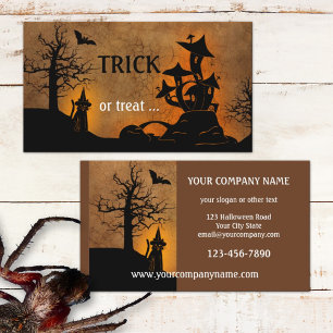 Haunted House Halloween Party Business Card
