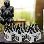 Haunted House Halloween Party Favour Box<br><div class="desc">Cute,  black/grey roof and open windows where a halloween monster party is going on inside around a bubbling cauldron.  Templates created to easily use for your creativity.</div>