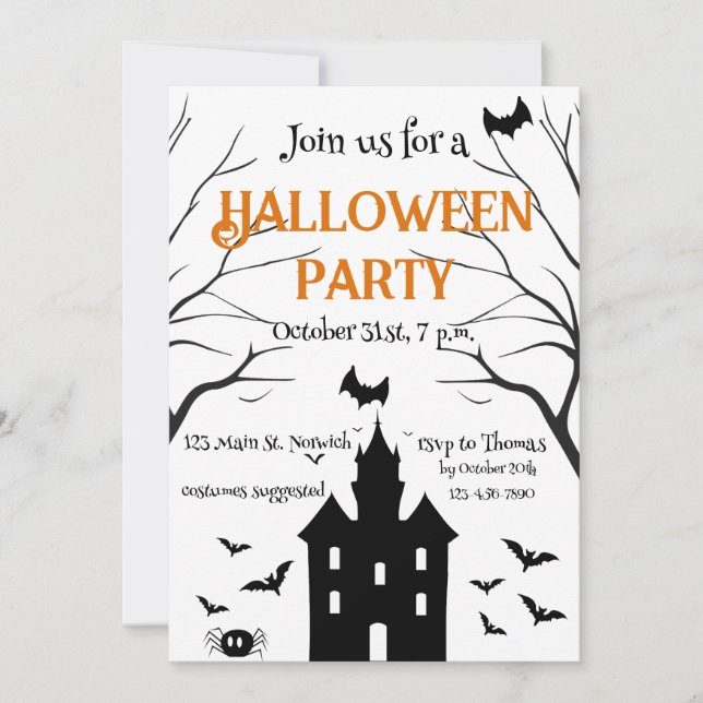 Haunted House Halloween party Invitation (Front)