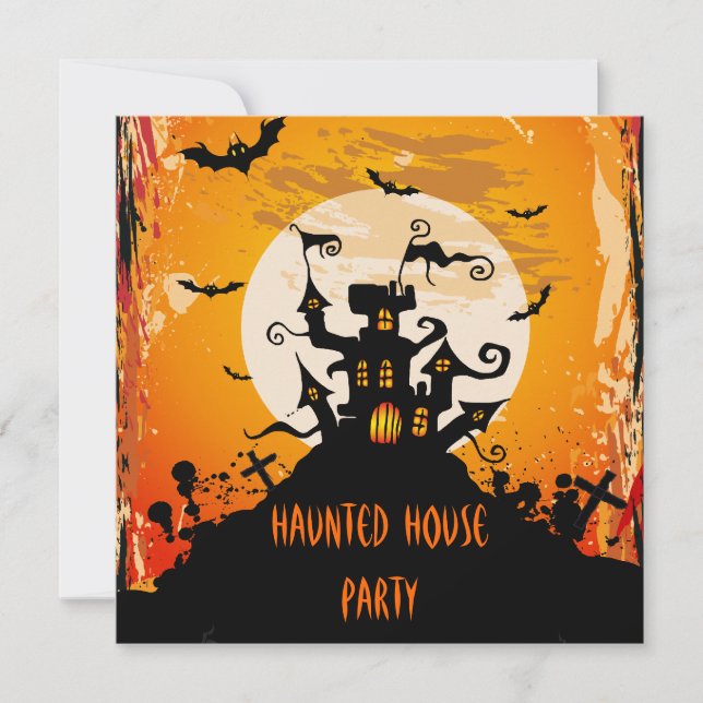 Haunted House Halloween Party Invitation (Front)