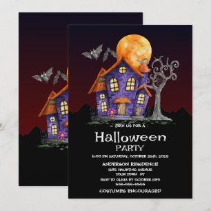 Haunted House Halloween Party Invitation