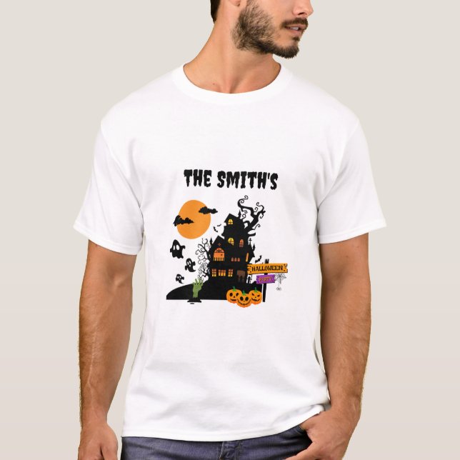 Haunted House Halloween Party Men's Basic T-Shirt (Front)