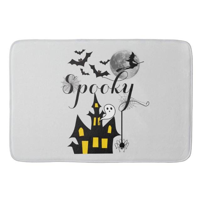 Haunted House Halloween Party Spooky Bath Mat (Front)