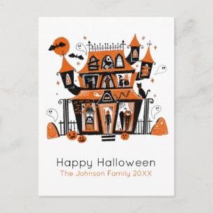 Haunted House halloween Postcard