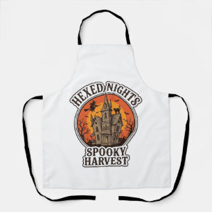 Haunted House Halloween Shirt Vintage Engraving De Apron