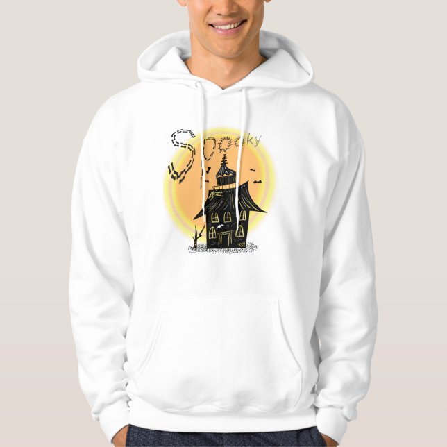 Haunted House Halloween Spooky  Hoodie (Front)