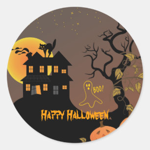 Haunted House Halloween Stickers