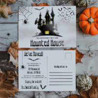 Haunted House, Halloween Themed Moving Annoucement