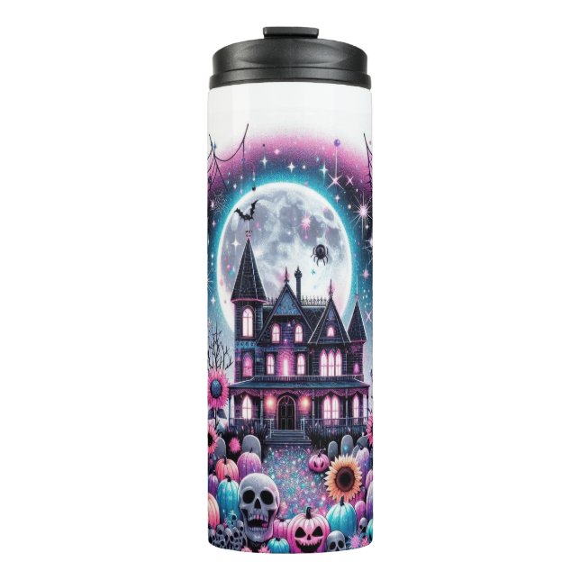 Haunted House Halloween Thermal Tumbler (Front)
