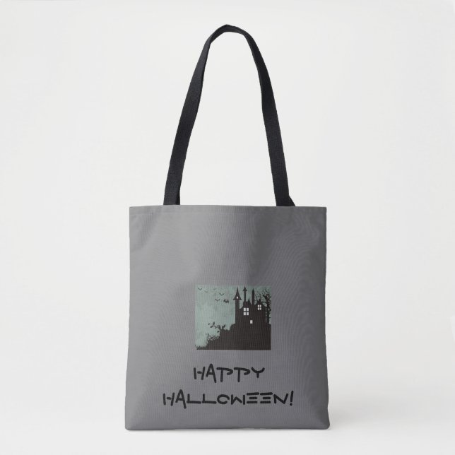 Haunted House Halloween Tote (Front)