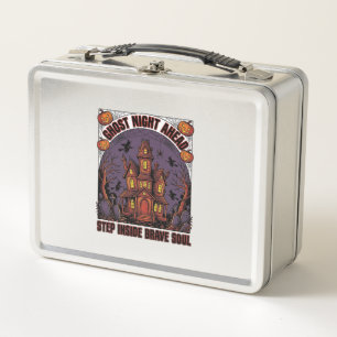 Haunted House Halloween Vintage Engraving Design_1 Metal Lunch Box