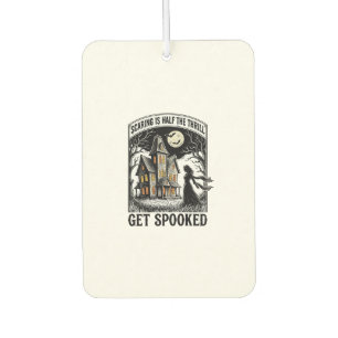 Haunted House Halloween Vintage Engraving Horror S Car Air Freshener