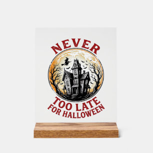 Haunted House Halloween Vintage Engraving Shirt_1 Acrylic Sign