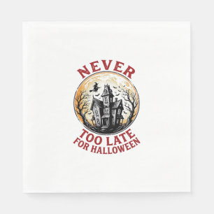 Haunted House Halloween Vintage Engraving Shirt_1 Napkin