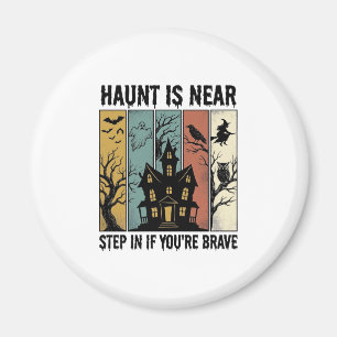Haunted House Halloween Vintage Engraving Spooky D Magnet