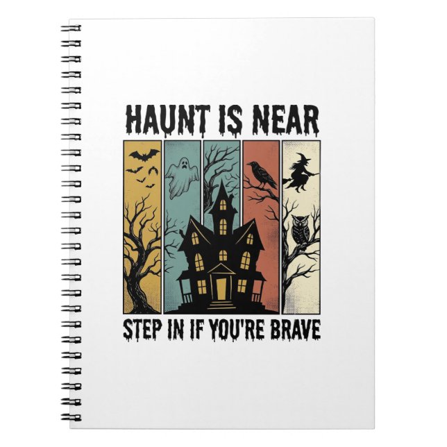 Haunted House Halloween Vintage Engraving Spooky D Notebook (Front)