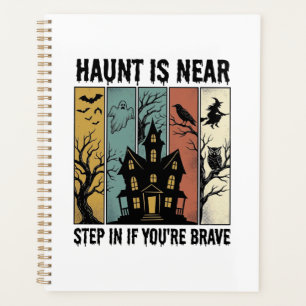 Haunted House Halloween Vintage Engraving Spooky D Planner