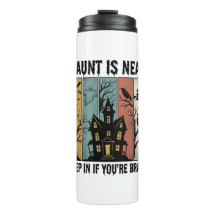 Haunted House Halloween Vintage Engraving Spooky D Thermal Tumbler