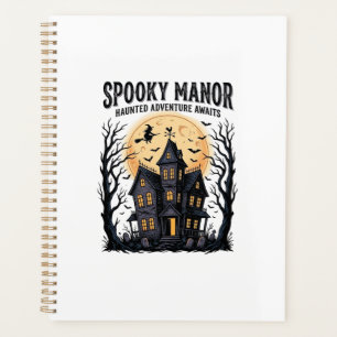 Haunted House Halloween Vintage Engraving Spooky N Planner