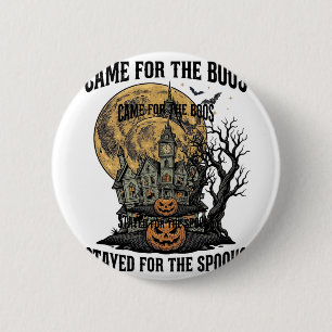 Haunted House Halloween Vintage Engraving Spooky T 6 Cm Round Badge