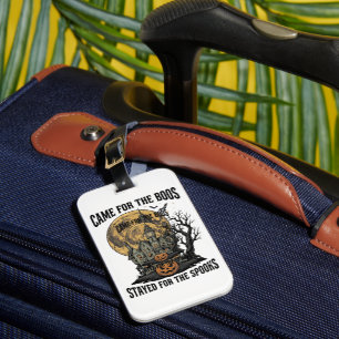 Haunted House Halloween Vintage Engraving Spooky T Luggage Tag