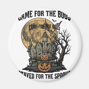 Haunted House Halloween Vintage Engraving Spooky T Magnet
