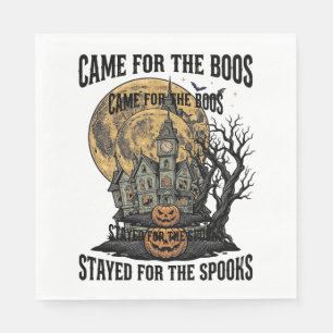 Haunted House Halloween Vintage Engraving Spooky T Napkin