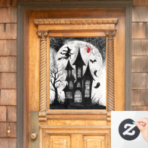 Haunted House Halloween Window Cling