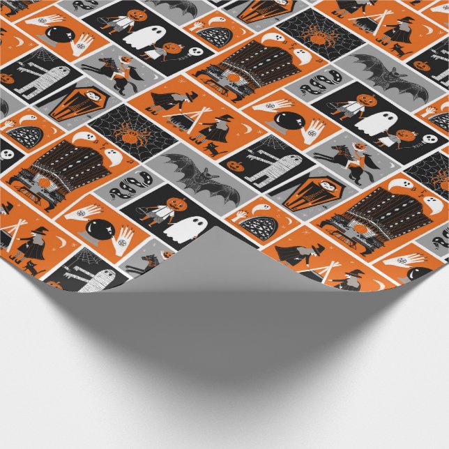 Haunted House Halloween Wrapping Paper (Corner)