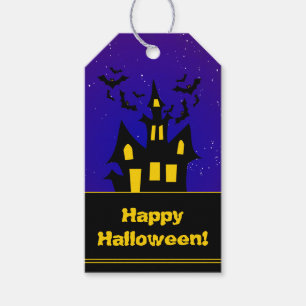 Haunted House Happy Halloween Pop By Gift Tags