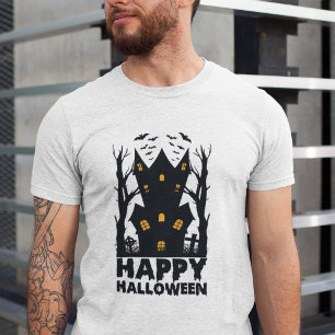 Haunted House: Happy Halloween Tri-Blend Shirt