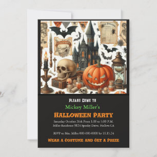 Haunted House Kids Costume Party Halloween Invitation