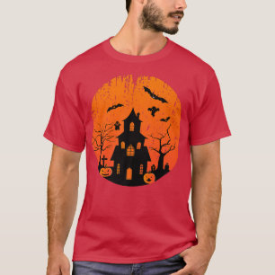 Haunted House Lazy Halloween Costume Scary Creepy T-Shirt