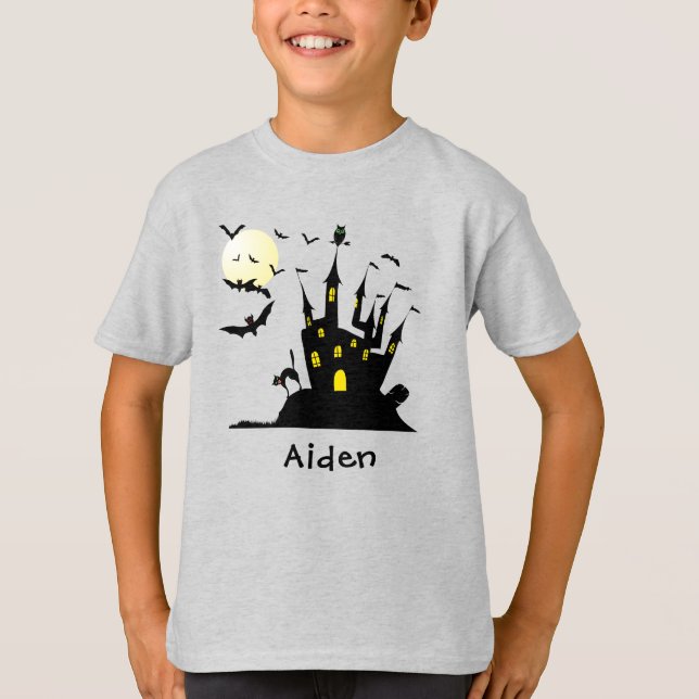 Haunted House Monogrammed T-Shirt (Front)