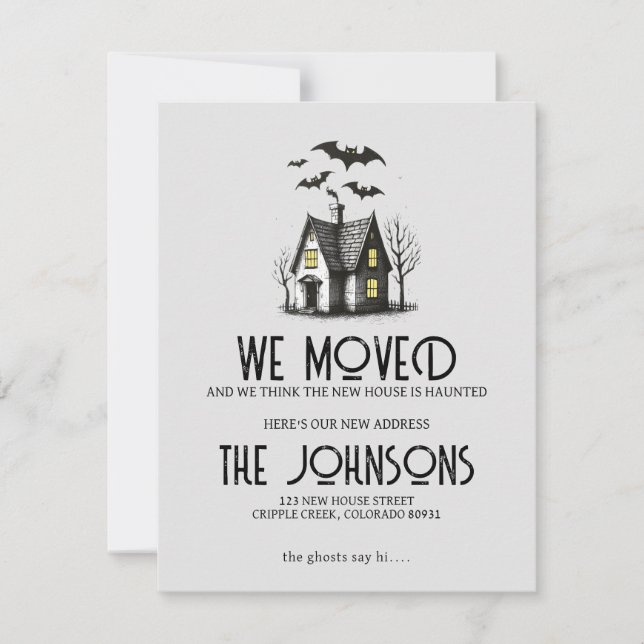 Haunted House Moving Announcement (Front)