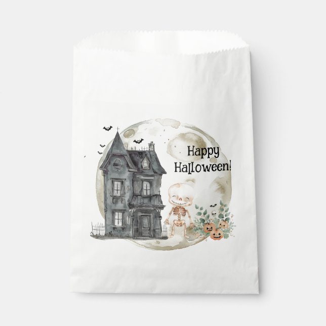 Haunted House Mummy And Friends Halloween Party Favour Bags (Front)