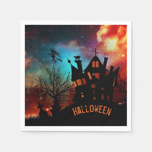 Haunted House Napkin (Front)