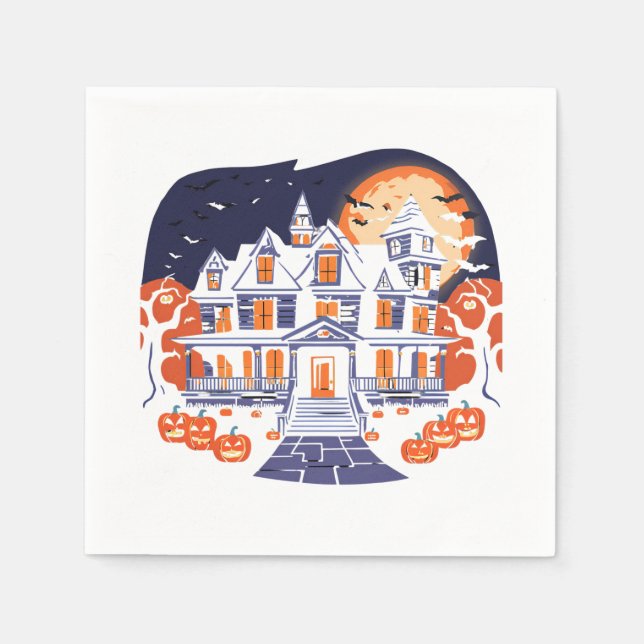 Haunted House Napkin (Front)