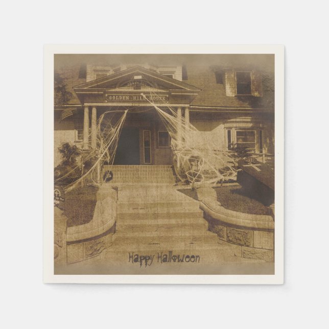 Haunted House Napkin (Front)