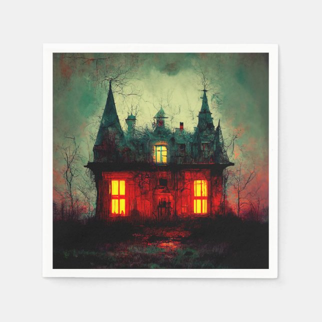 Haunted House Napkin (Front)
