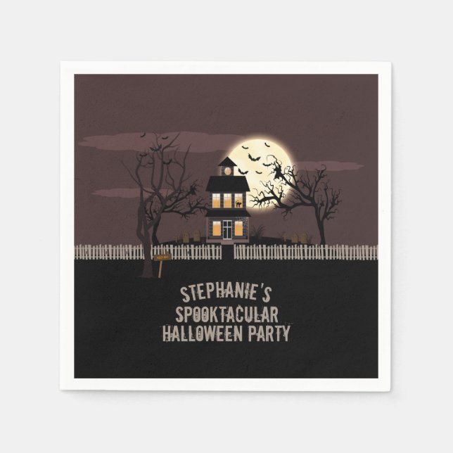 Haunted House Napkin (Front)