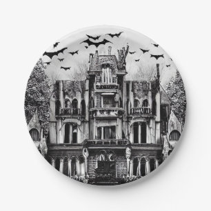 Haunted House Paper Plate