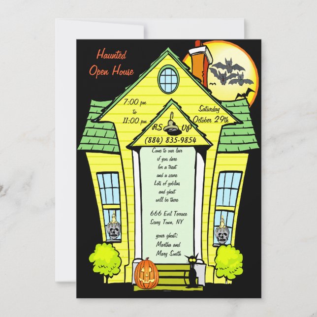 Haunted House Party Invitation (Front)