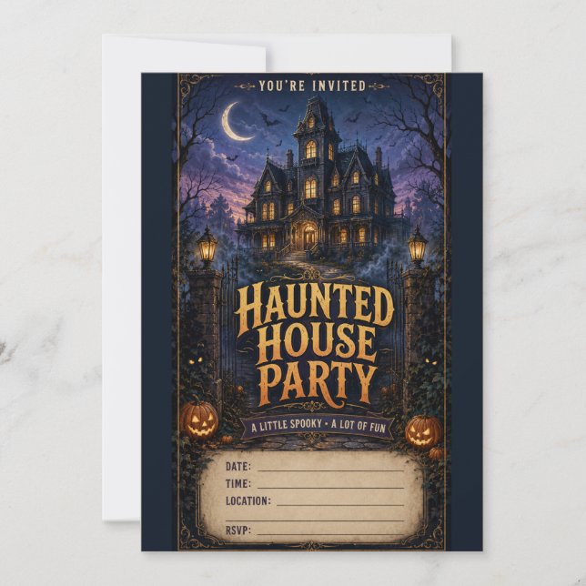 Haunted House Party Invitation (Front)