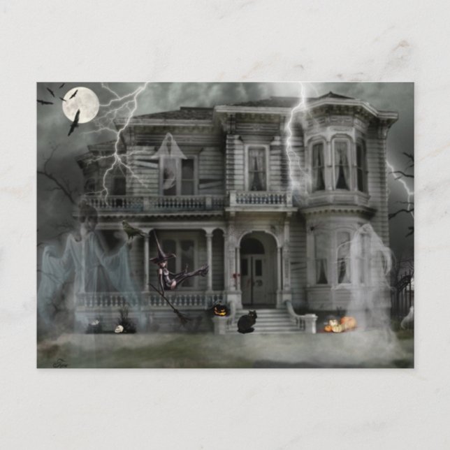 Haunted house postcard (Front)