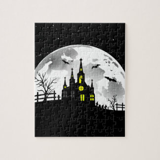 Haunted House Psycho Halloween Jigsaw Puzzle