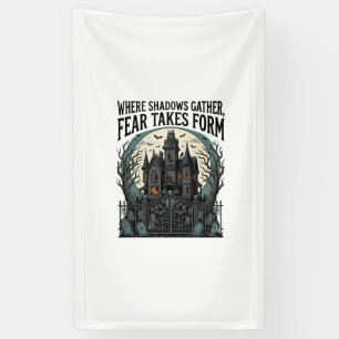 Haunted House Quote Shirt Vintage Gothic Cemetery Banner